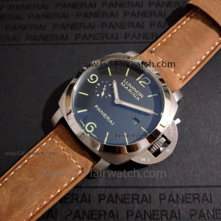 Panerai PAM312 Luminor Marina Brown Leather Strap Watch